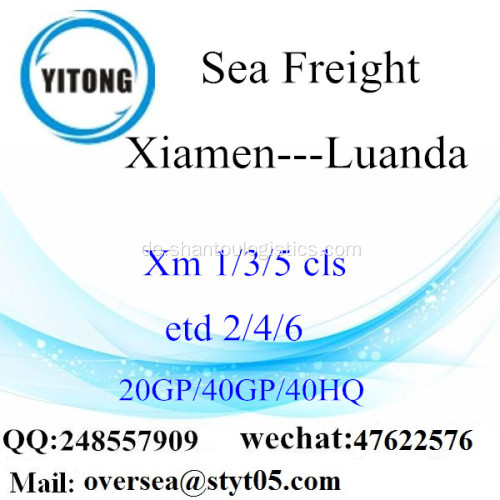 Xiamen Port Seefracht Versand nach Luanda